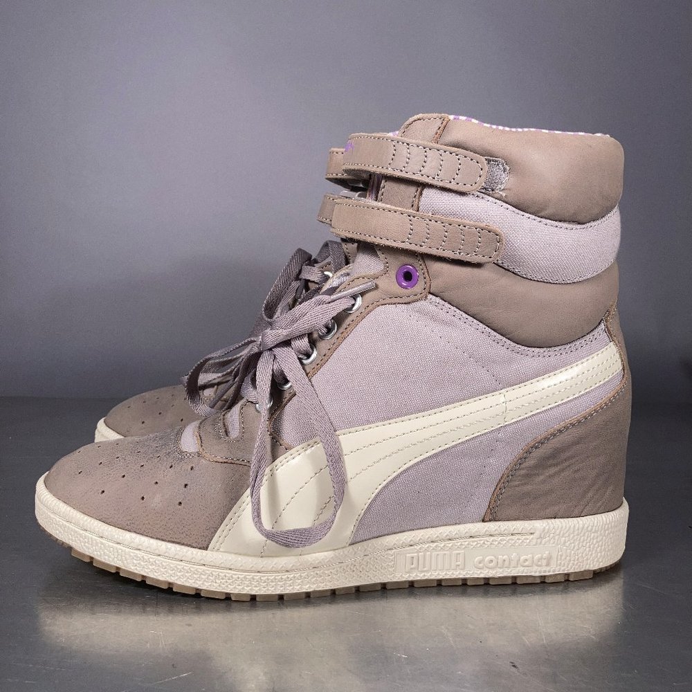 Puma Contact Sky Hidden Wedge High-Top Sneakers Shoes Womens US 10.5